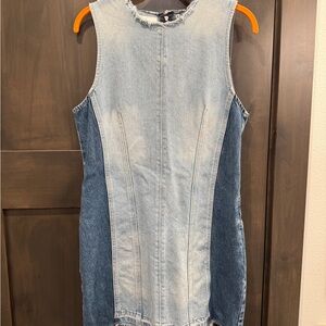 Zara Frayed Denim Dress